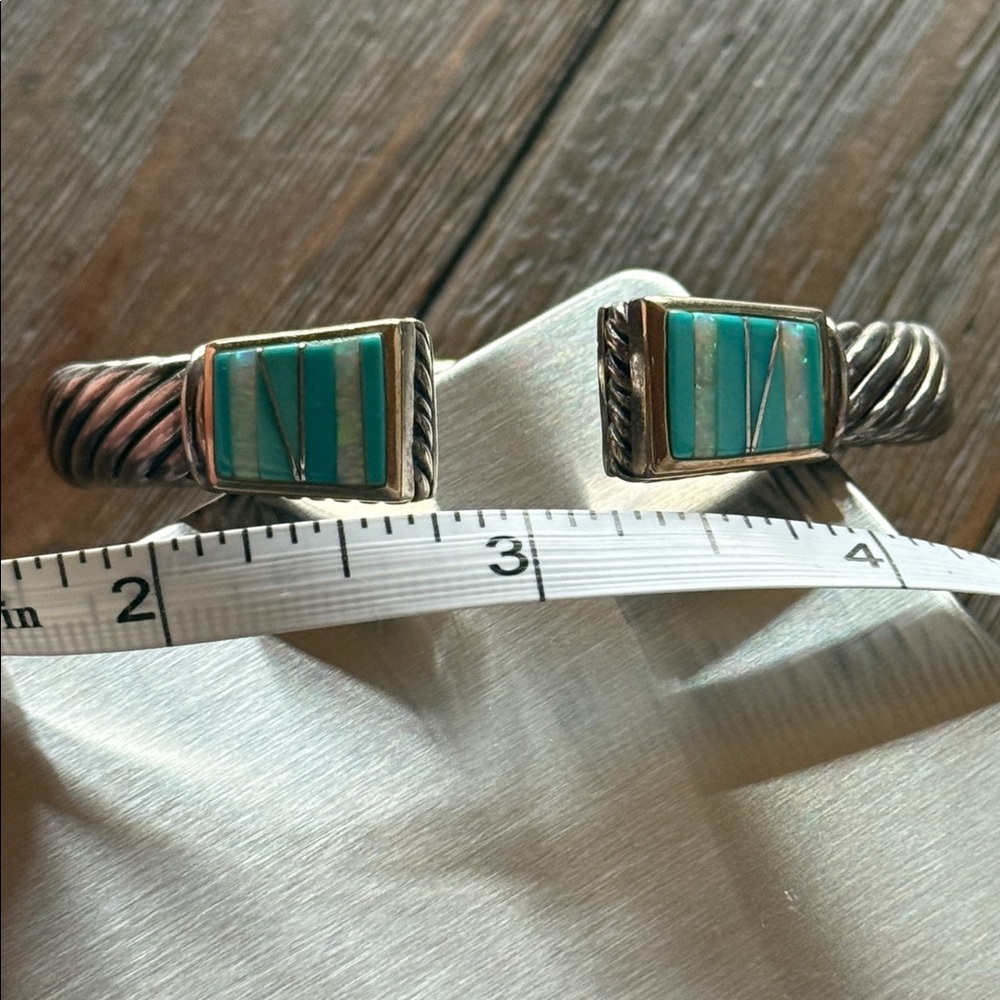 Silver and Turquoise Bracelet - Picture 6 of 13